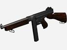 THOMPSON submachine gun M1A1, M1, M1928, US Army weapon WW2