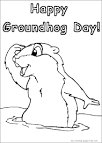 Groundhog Day coloring page