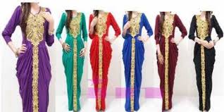New Beautiful Ladies Evening Dress Abaya Maxi Jalabiya Dubai ...