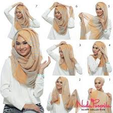 Tutorial Cara Memakai Hijab Modern Pashmina Praktis