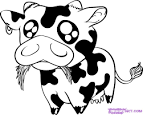 how to draw a baby cow step 6
