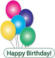 Free Balloons Clip Art Image   Balloons with Happy Birthday Text