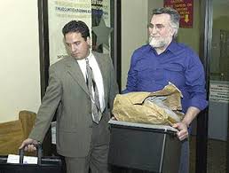 Attorney Dario Diaz, left, opens the door for Jose Dionisio Suarez Esquivel, 62, as Suarez is released from the INS jail in Bradenton, Aug. 14, 2001. - dionisio