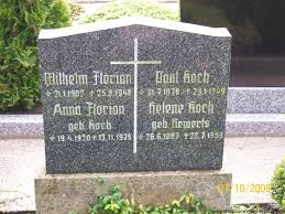 Grab von Helene Koch (geb. Rewerts) (26.06.1887-28.07.1959 ...