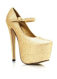 glitter maryjane platform pumps $30.60 in BLACK GOLD SILVER ...