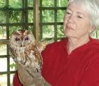 Veronica Oliver and an owl - p650s
