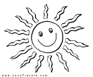 Sun coloring page