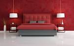 minimalist and modern bedroom ideas red color and white accent
