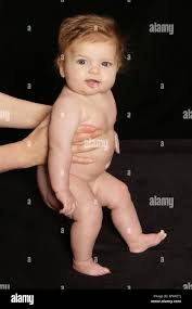 toddler naked|naked toddler eating from bowl Stock Photo - Alamy