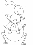 Ant coloring page