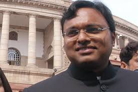 Ravi Srinivasan was arrested on Tuesday for posting tweets against Karti Chidambaram (above). He was later released on bail the same day. - karti%20chidambaram--621x414