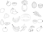 Fruit coloring page