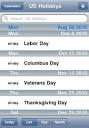 iCal US Holidays 2010-2011 App for iPad, iPhone