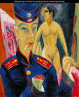 Self Portrait of a Soldier - Ernst Ludwig Kirchner - painting1
