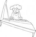 Piano coloring page