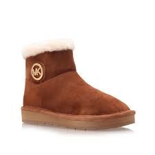 Michael michael kors Winter Ankle Boots in Brown (Beige) | Lyst