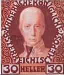 Design for the anniversary stamp with Austrian Emperor Francis I ...