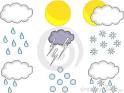 Royalty Free Stock Photos: WEATHER FORECAST set