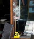 As Rachel Stevens witnesses restaurant shoot-out a fellow diner.