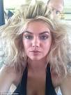 Kate Upton posts Twitter photo of her bad hair day on photoshoot ...
