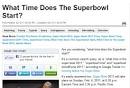 What Time Does the 2011 Super Bowl Start? A (Continuing) Lesson in.