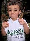 Here's a cute picture of Eddie holding our morels, aren't they huge? - img_0696