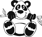 Panda coloring page