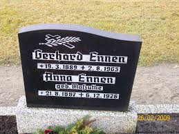 Grab von Anna Ennen (geb. Maßuthe) (21.08.1887-06.12.1976 ...