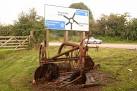 Abandoned farm implement by A38. This old rusting piece of farm machinery - via Daymix