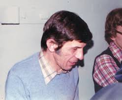 Photo of Leonard Nimoy after his Clemens Center lecture, taken by fan Linda Jessup , who sent me these three Nimoy pictures the following month. - v1-pg-70-copycloseup