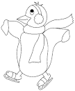 Penguin coloring page
