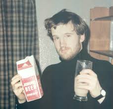 OMH member Lars Berggren enjoying(?) a glass of sorghum beer - sorghum