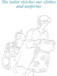 Tailor printable coloring page for kids: Our Helpers coloring page