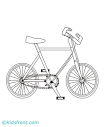 Cycling coloring page