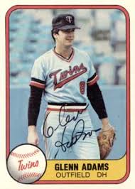 Glenn Adams Autograph on a 1981 Fleer (#562) - glenn_adams_autograph