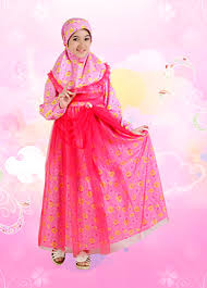 Baju Muslim Anak AINI 140204 Pink | Gamis Anak Perempuan, Gamis ...