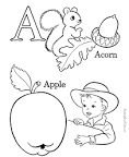 alphabet coloring page