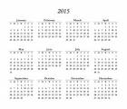 2015 Calendar Printable To Print