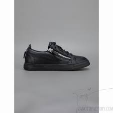 Giuseppe Zanotti Men London Leather Sneakers All Black | Free ...