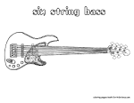 Bass Guitar coloring page