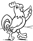 Rooster coloring page