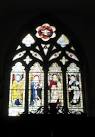 SU5711 : Magnificent stained glass windows at St Nicholas, Wickham - via Daymix