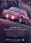 Cadillac Cimarron - Vintage Car Ads