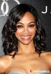 Prom hairstyle - Zoe Saldana