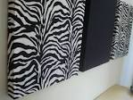 Zebra print fabric wall hanging set wall decor by MadMosaics