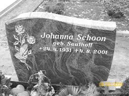 Grab von Johanna Schoon (geb. Saathoff) (24.04.1931-04.08.2001 ...