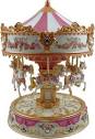 Large Luxury Musical Carousels, Gold &amp; Silver Waltz Music Boxes ...