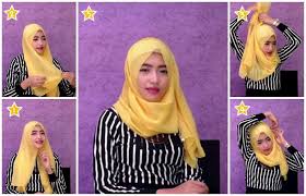 Cara Berhijab Segi Empat Simple dan Modis Untuk Sekolah