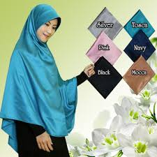 Jilbab Satin Segi Empat Syar'i Jumbo | 08561135030