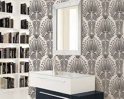 Art Deco Wall Stencils, ART DECO Flower Pattern Wall STENCIL ...